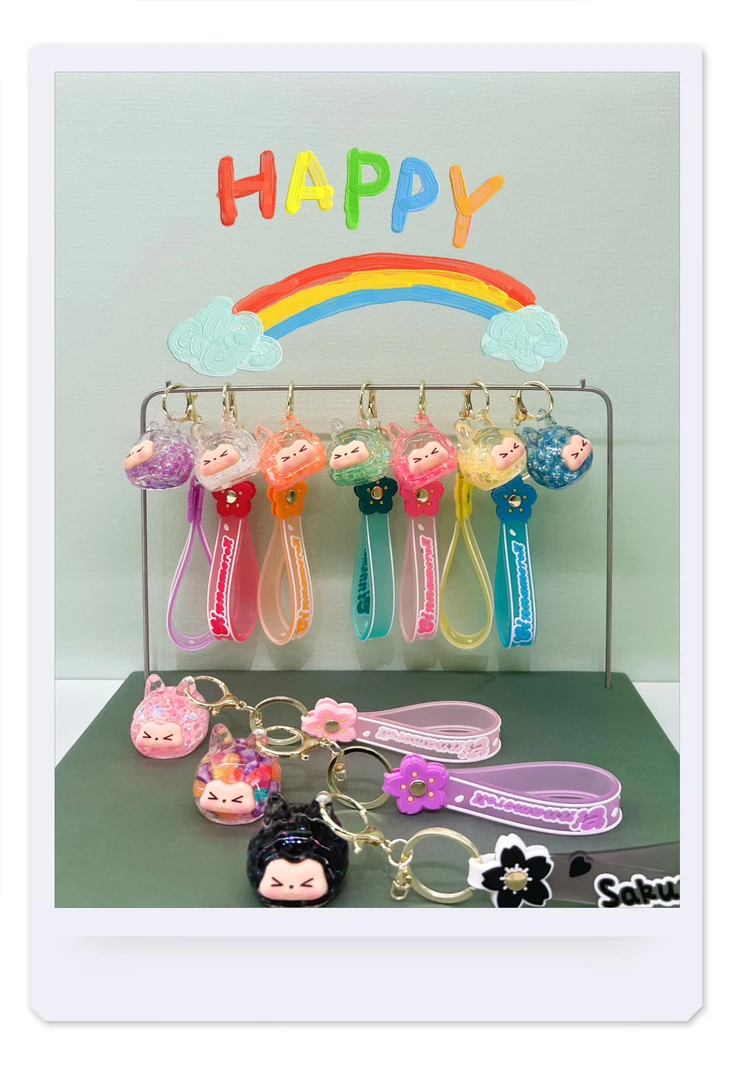 【九宫格对对碰】爆闪kiki钥匙扣挂件摆件盲盒送钥匙扣