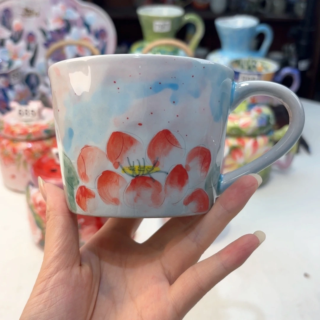 景德镇手绘高温釉下彩陶瓷茶具