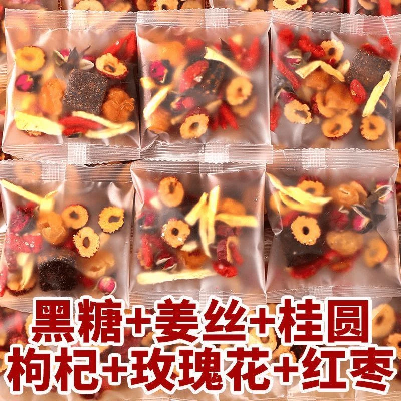 红糖姜茶黑糖姜丝玫瑰桂圆红枣枸杞茶女神茶包独立包装古法即饮