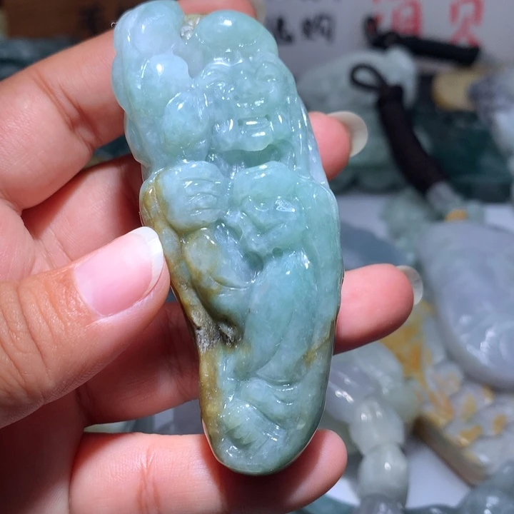 翡翠未镶嵌颈饰保真天然A货翡翠