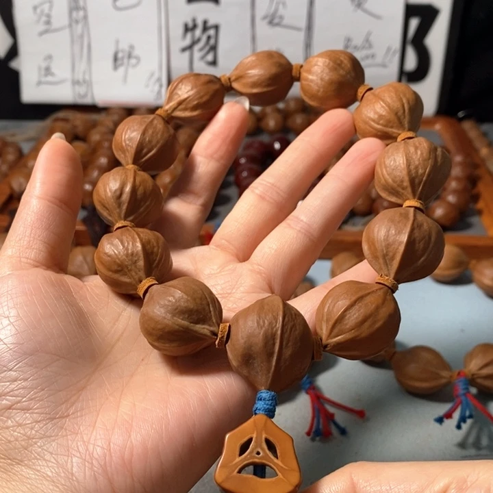 手串橄榄核6232精品4花老树王蒜头铁核9+2颗+3通