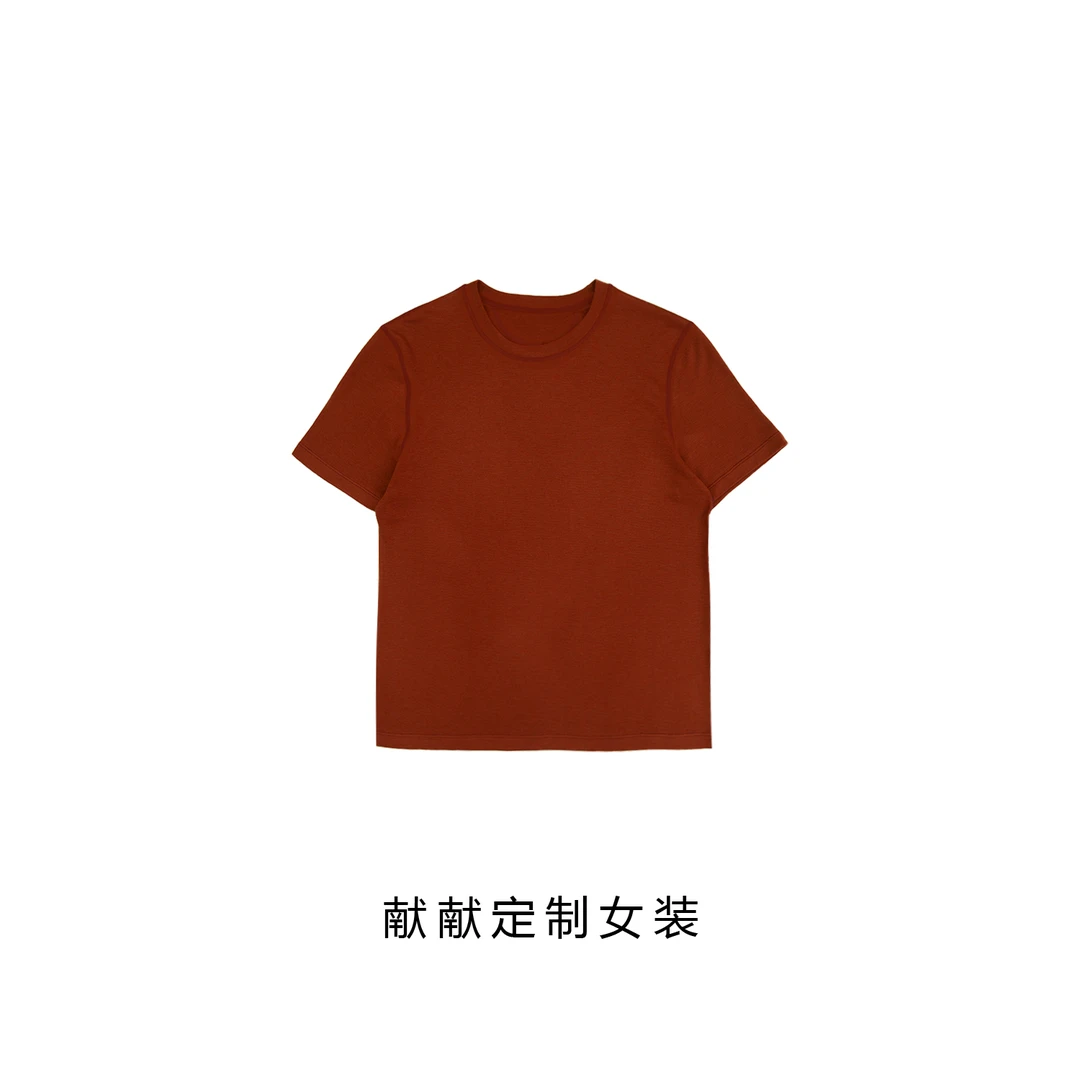 “人手必备两件” 兰精天丝+羊毛 四针六线无缝高端T恤 24-044