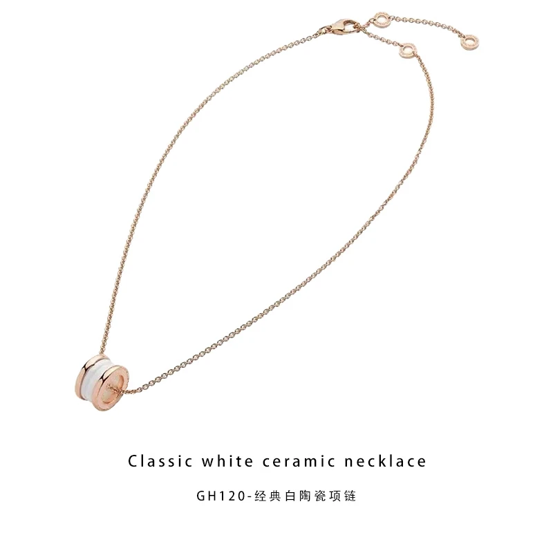CNC精工项链 经典白陶瓷项链高级感锁骨链GH120