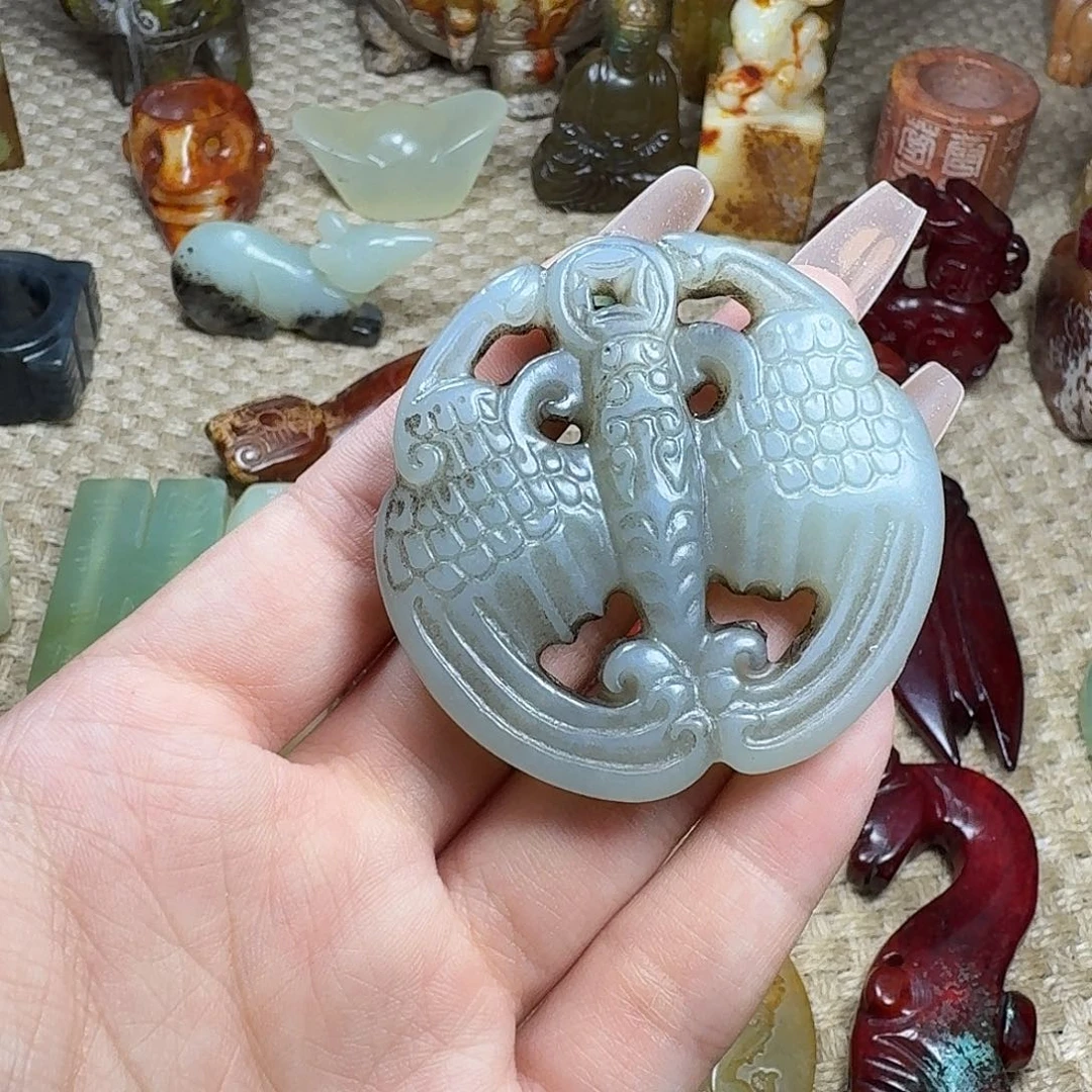 白玉菩提吊坠挂件