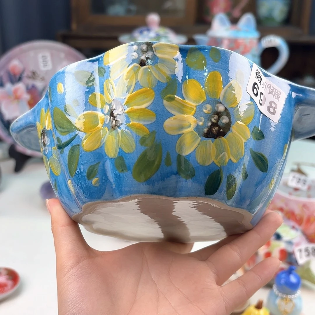 景德镇手绘高温釉下彩陶瓷茶具