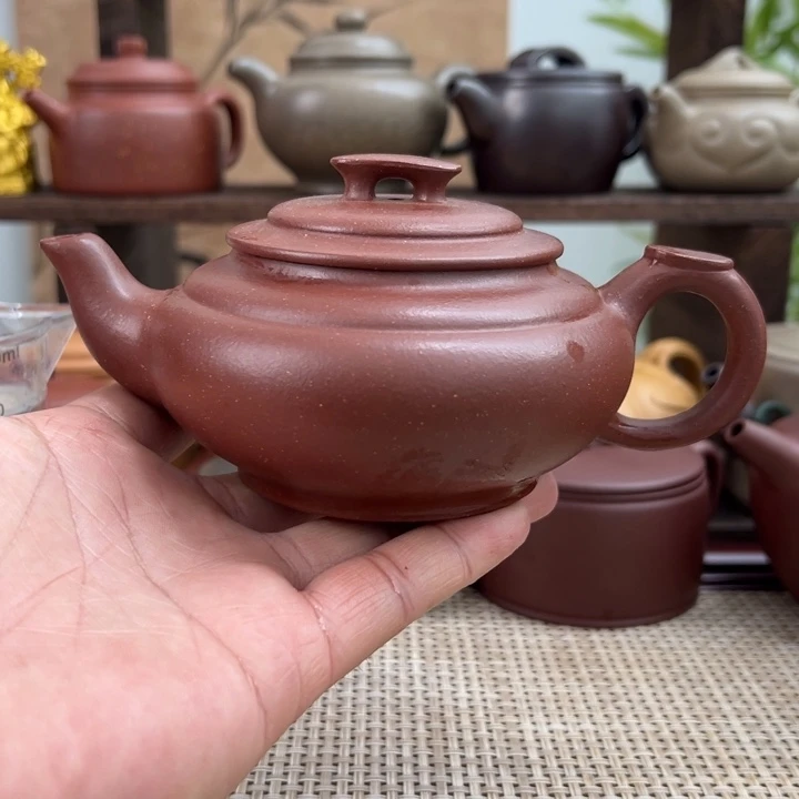 紫砂茶壶宜兴原矿紫砂上新桥260CC半手