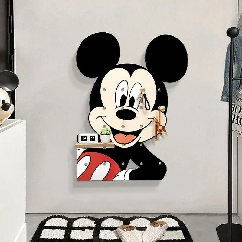 BE-021卡通风洞洞板装饰画Mic Key置物架餐厅入户玄关墙挂画捡漏