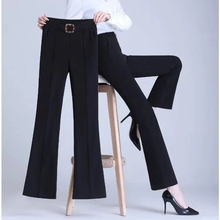 微喇裤女高腰显瘦百搭西装裤直筒垂感阔腿裤修身显腿直休闲裤子女