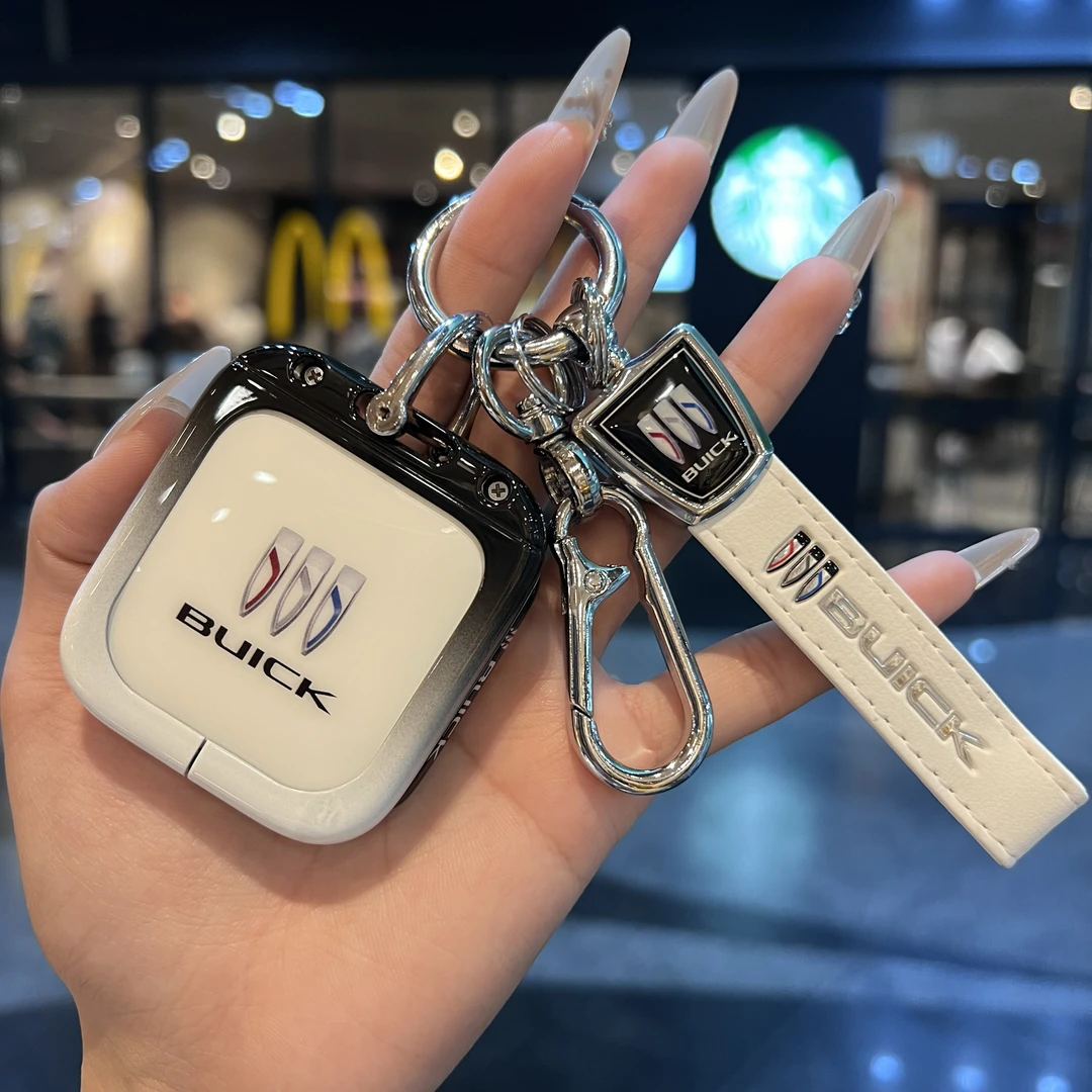 适用新别克E5钥匙套渐变钛立方实体钥匙壳E4汽车蓝牙卡片扣包男女