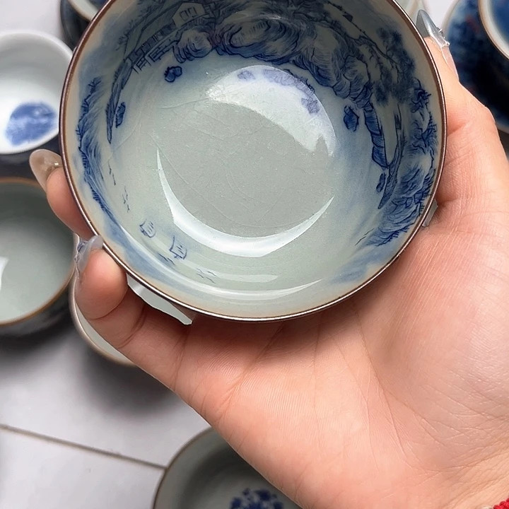 青花山水普洱杯jjjj