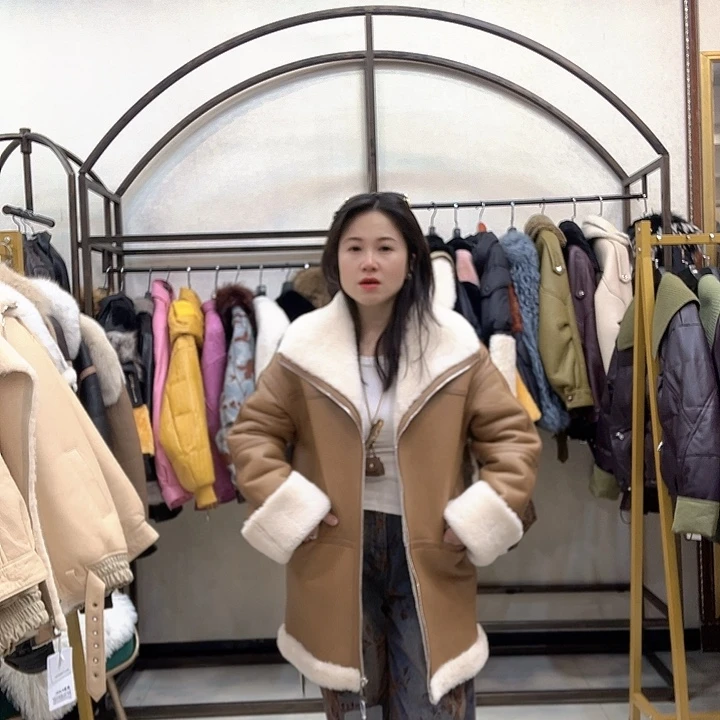 真皮皮衣皮毛一体130斤以内