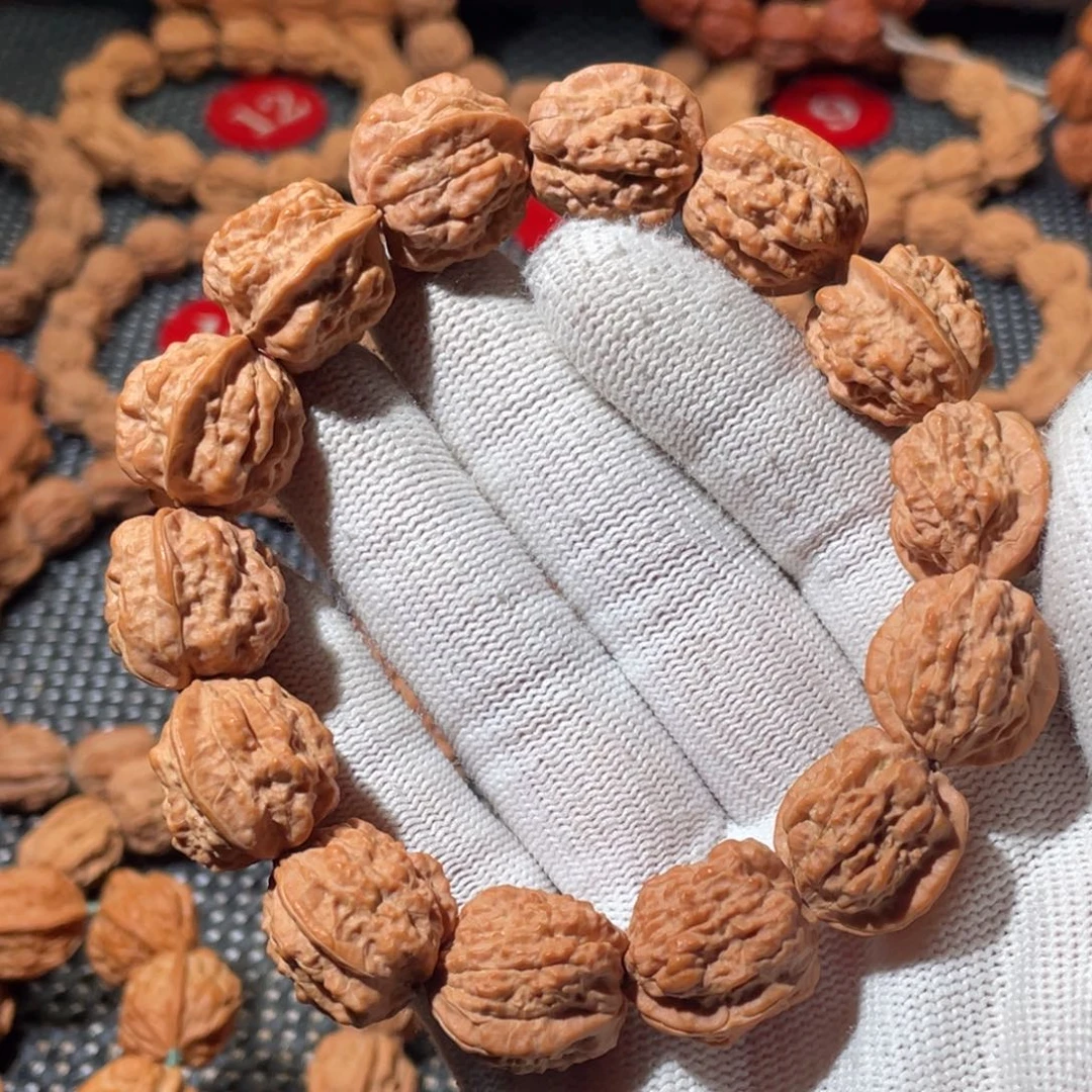 海***底文玩核桃手串嵩山蛤蟆头疙瘩纹原皮