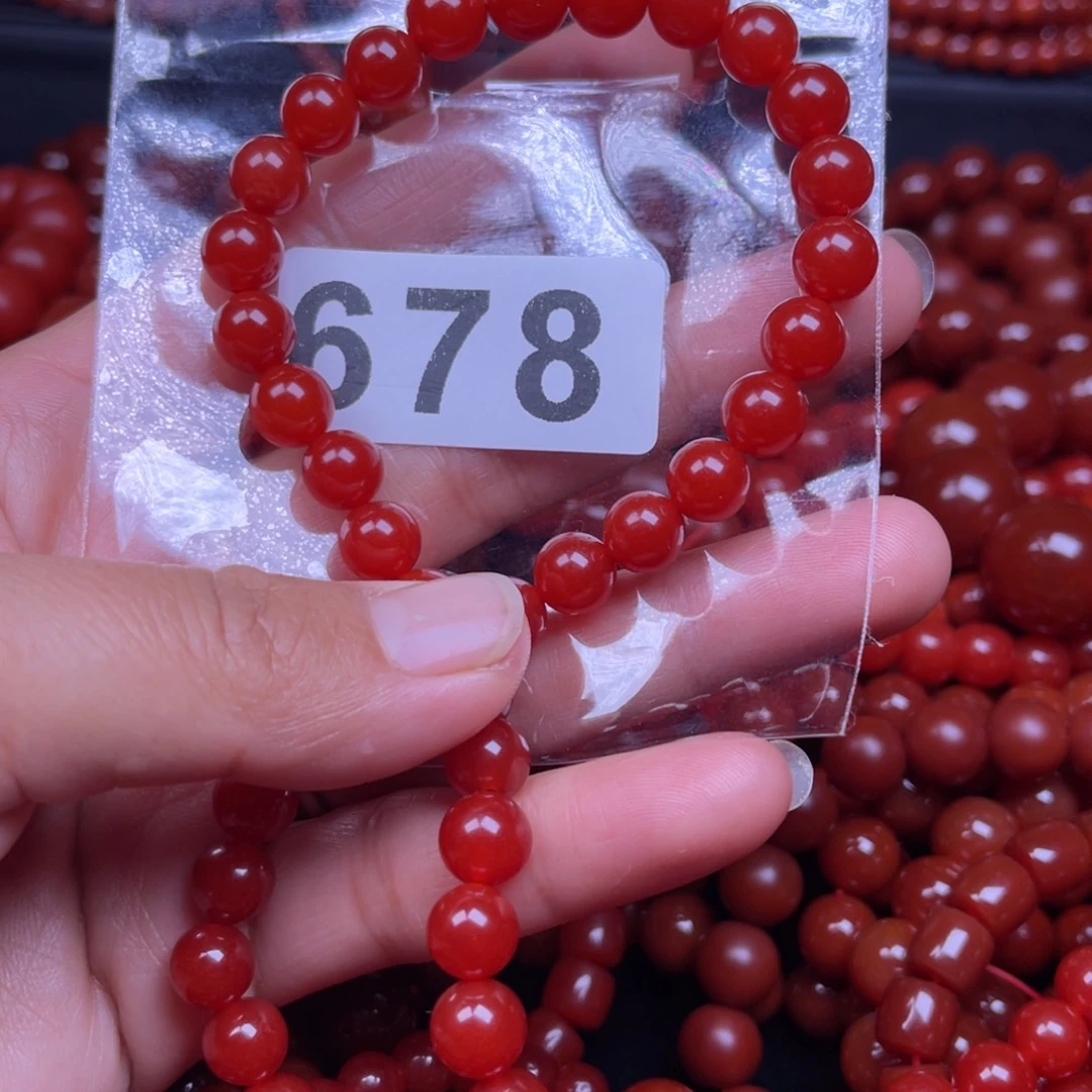 @***a南红玛瑙未镶嵌手链