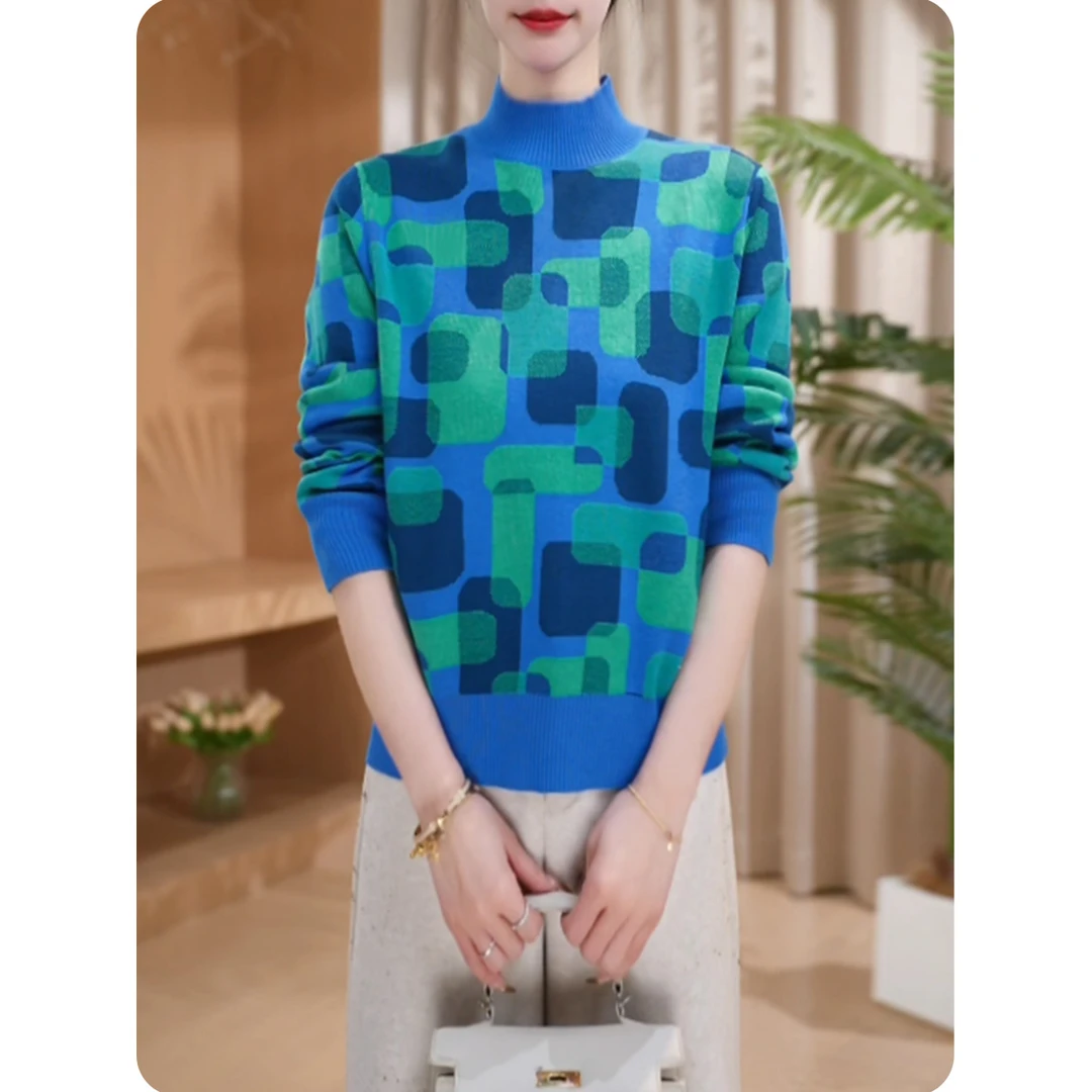 [DTS4]蔚蓝新品女士宽松毛衫气质上衣时尚休闲女装4ZS01251168