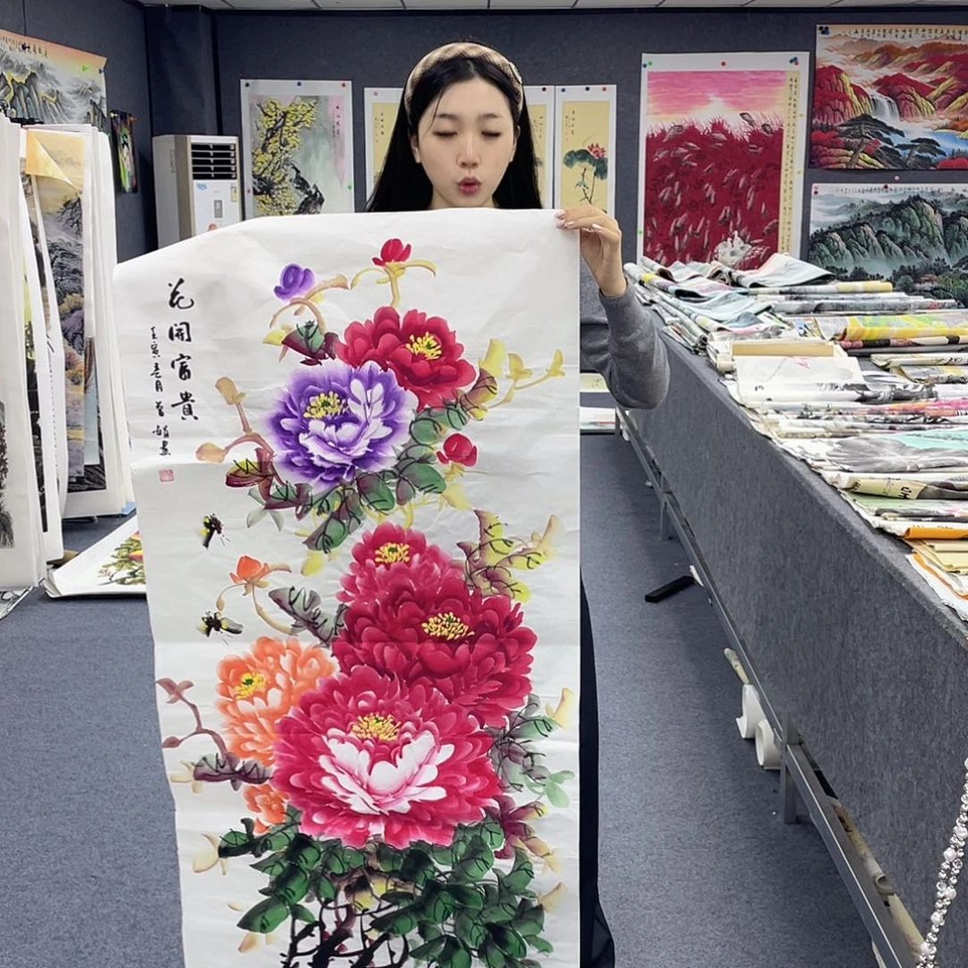 国画作品小姐姐放漏…