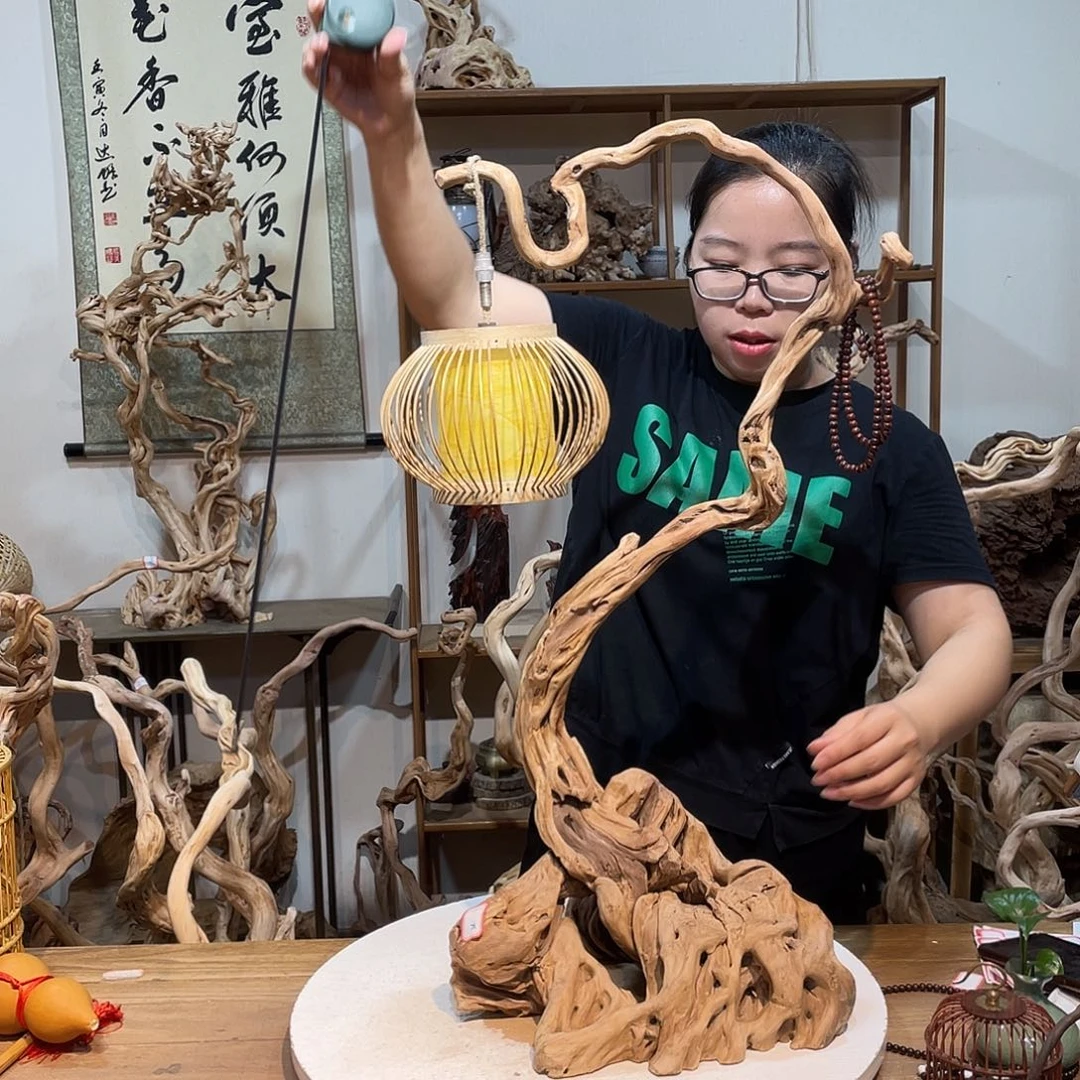 香榧木杜鹃根根艺摆件