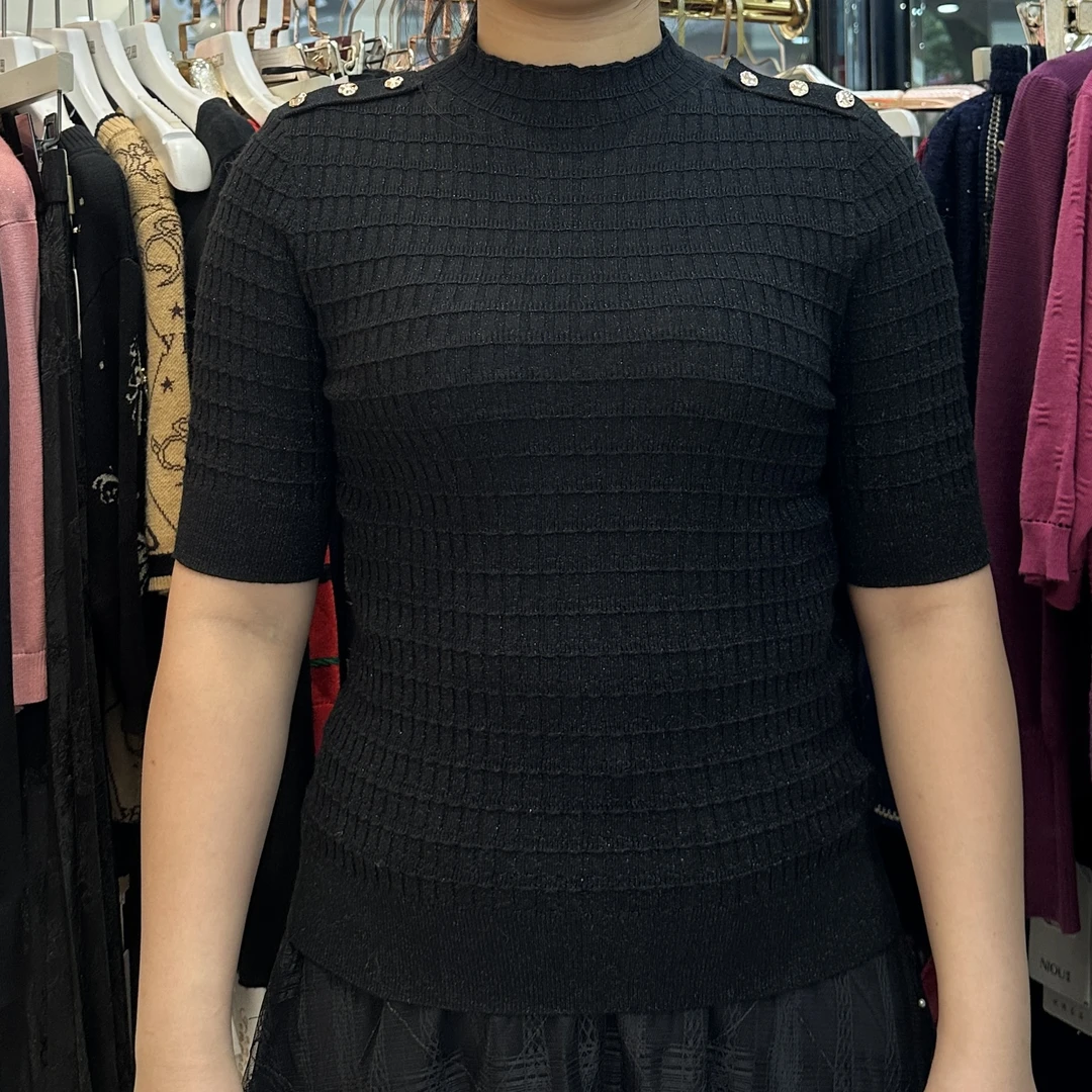 C385234A春季女不褪色不起球针织毛针织衫毛衣衫针织衫