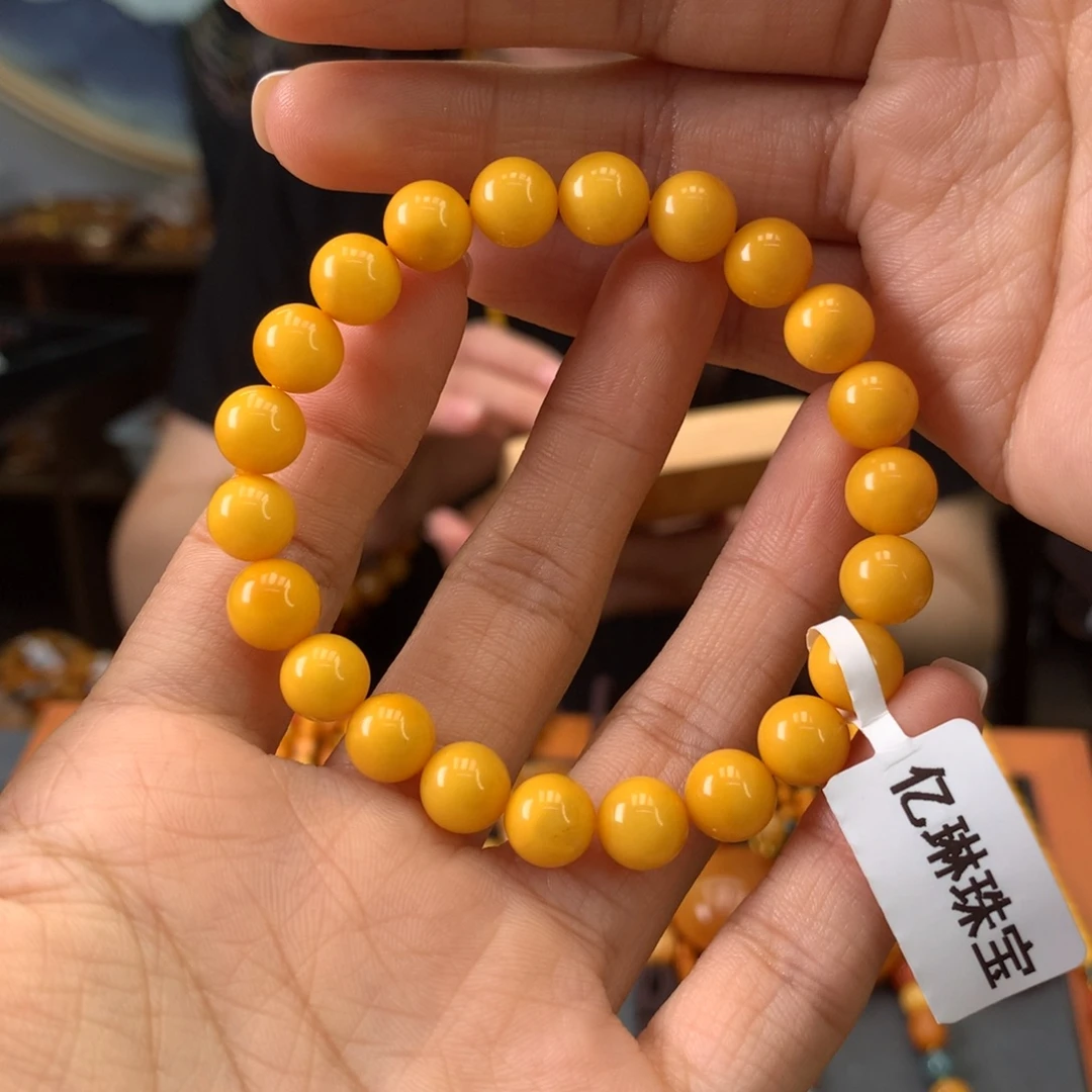 蜜蜡未镶嵌手串天然