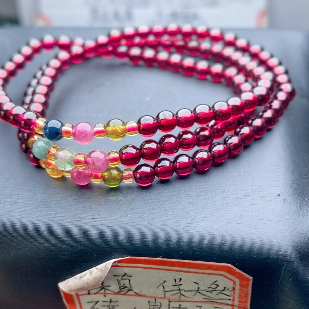 石榴石手链未镶嵌天4.6