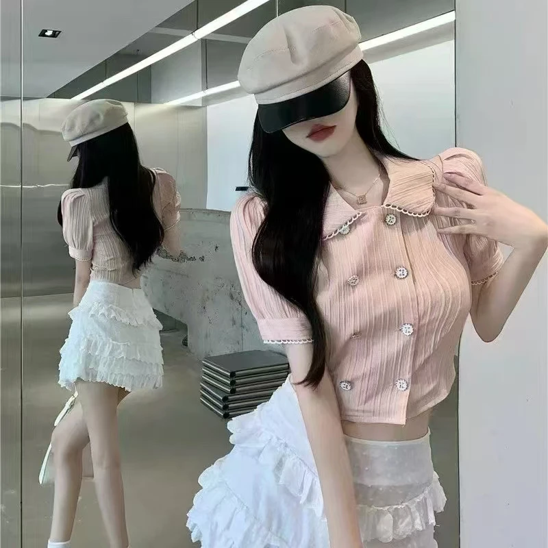 2025女款夏季短袖百搭雪纺衫连衣裙