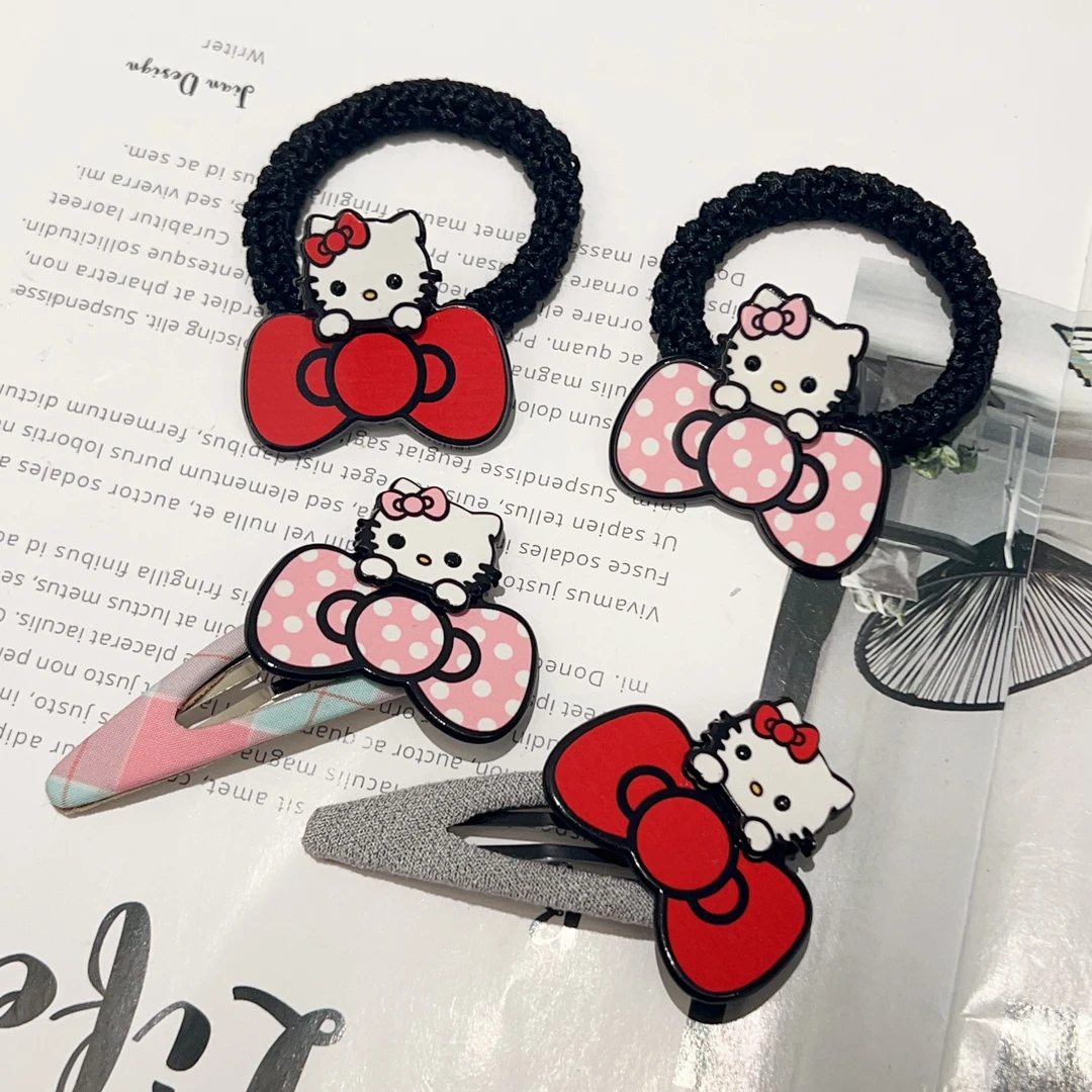 时尚卡通可爱猫咪发夹发绳J728