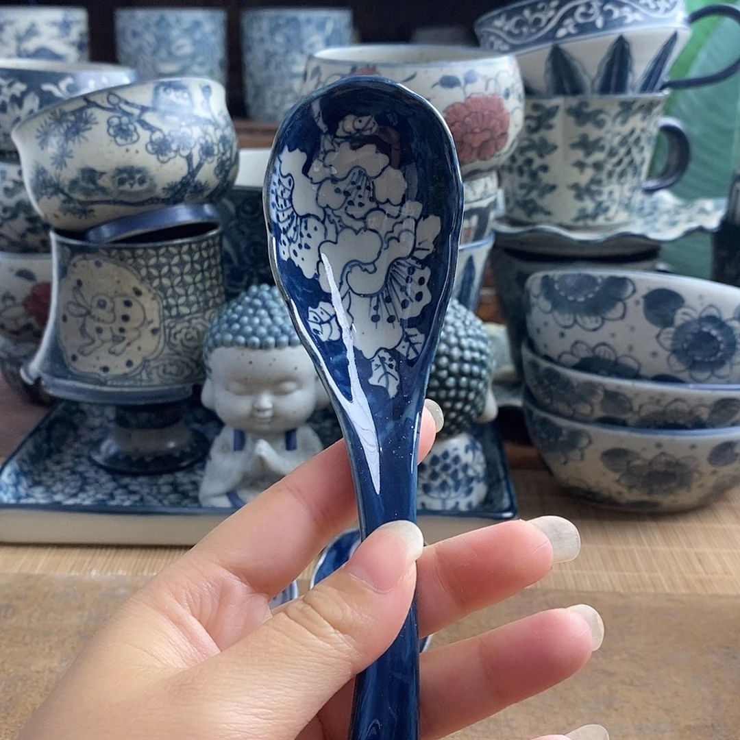 手工手绘青花高温陶瓷