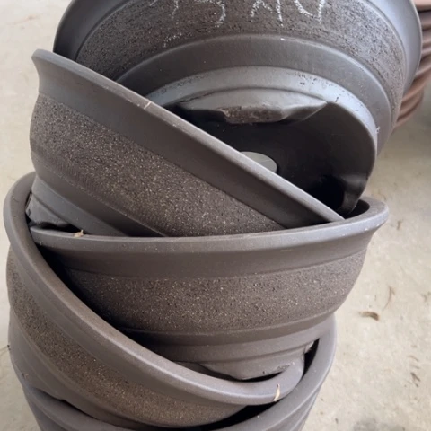 紫砂花盆紫砂处理拉毛款7个