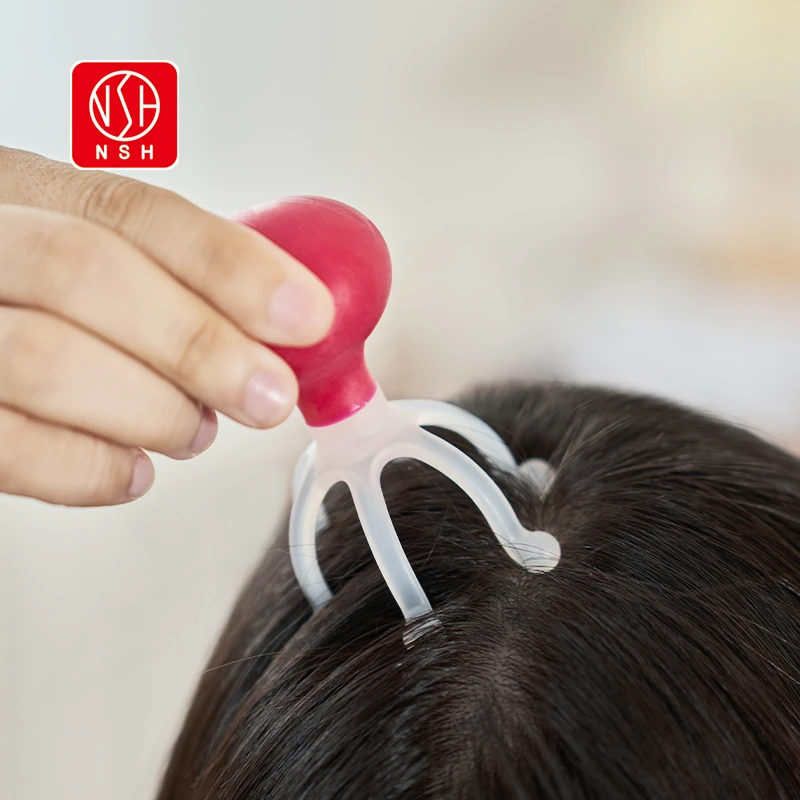 头部按摩器 放松头皮缓解疲劳头部按压器 小章鱼头疗梳灵魂提取器