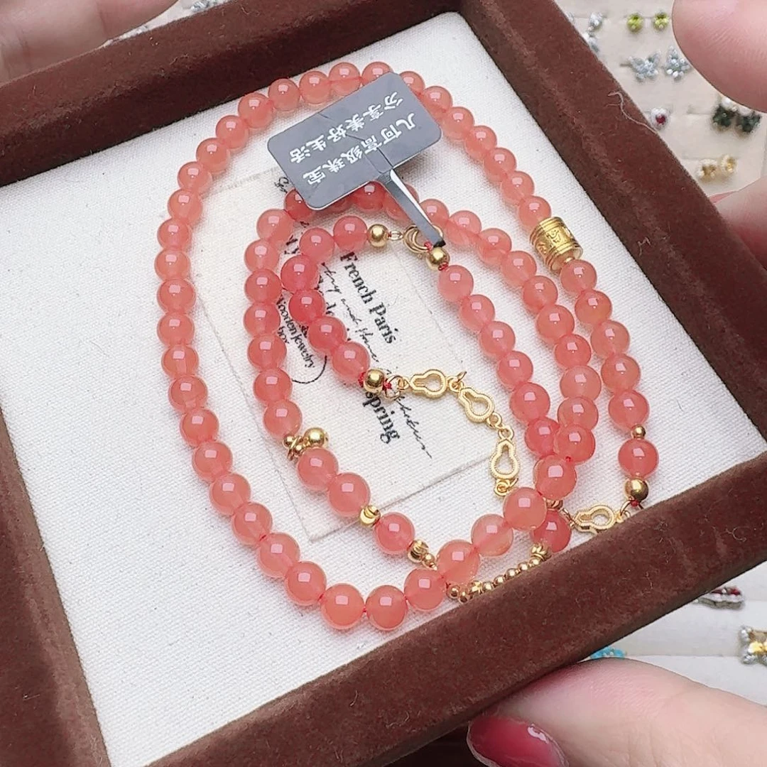 南红玛瑙颈饰合金