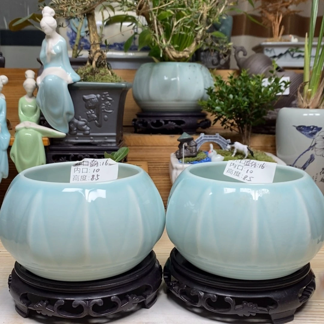 紫砂陶瓷艺术花盆陶瓷