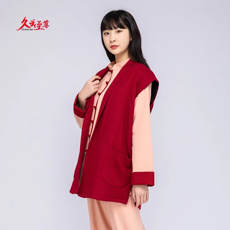 久武至尊秋冬加厚太极服女加棉马甲健身比赛服外套【之兮】