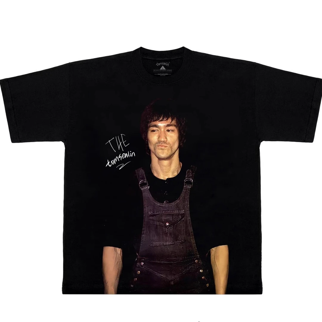 25SS 「致敬李小龙」原创设计海报复刻重磅纯棉短袖T恤男女情侣装