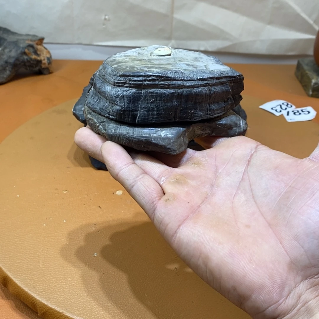 自***人灵璧石砚台烟灰缸