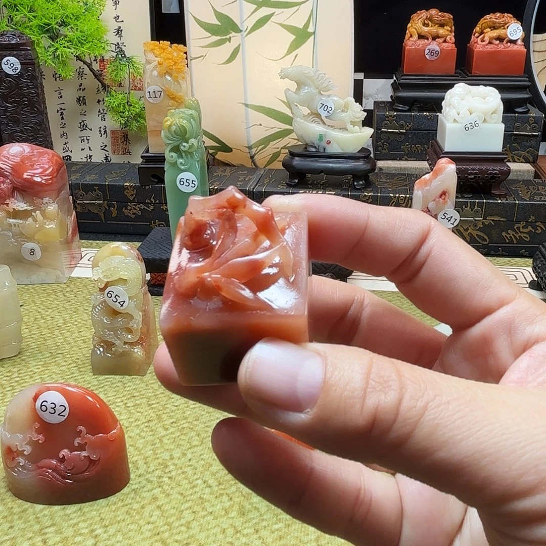 印石寿山石竹节印章8