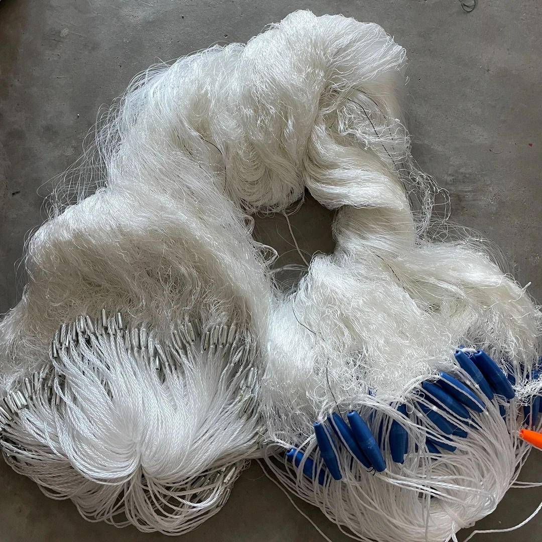 超加重渔网加粗尼龙线三层沉网大力马线鱼网捕鱼网流水网