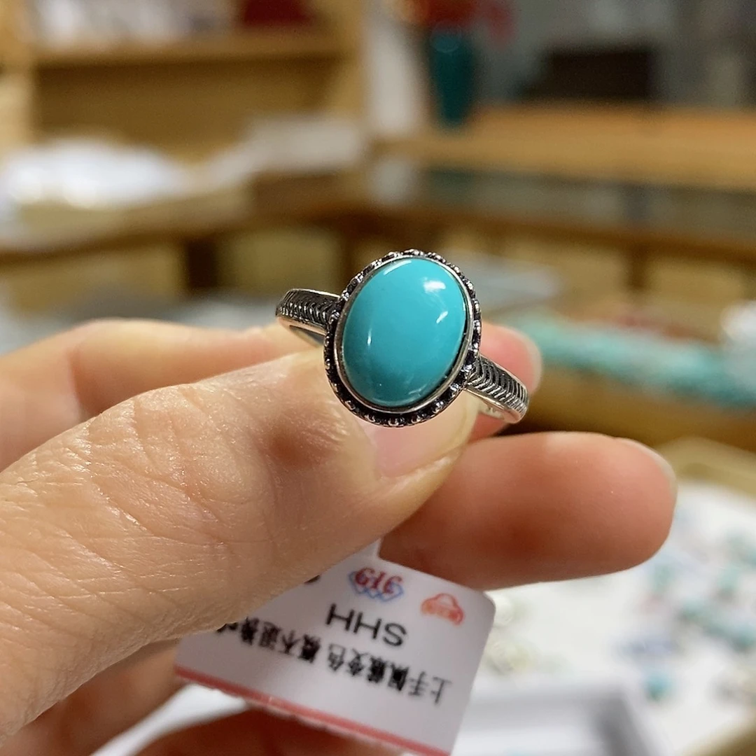 银S925镶嵌绿松石珠宝奇石