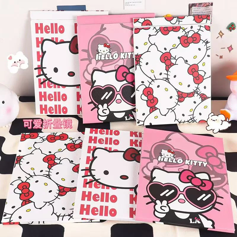 化妆镜女生家用-可爱-台式大号办公室学生宿舍梳妆镜折叠镜便携式