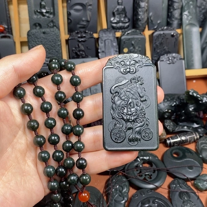 和田玉（青玉）未镶嵌颈饰