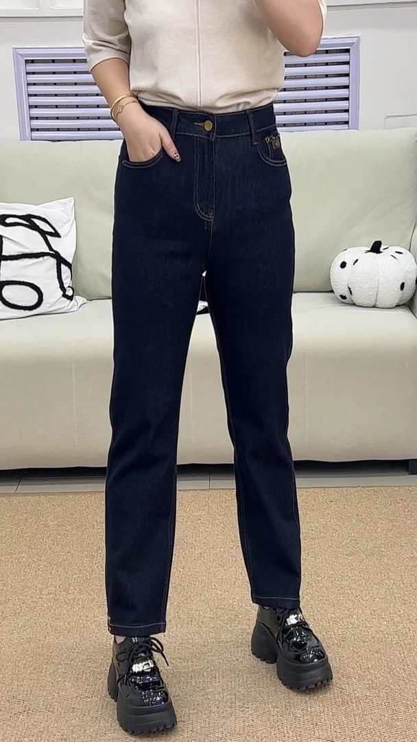 {莹莹推荐}9529牛仔烟管裤秋季大码女装