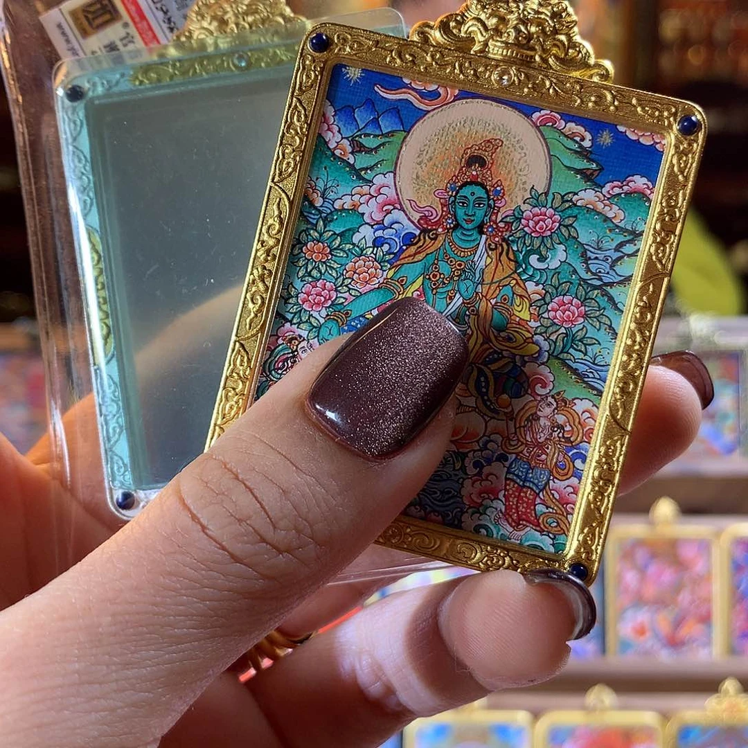 吊坠有****哥热贡纯手绘唐卡