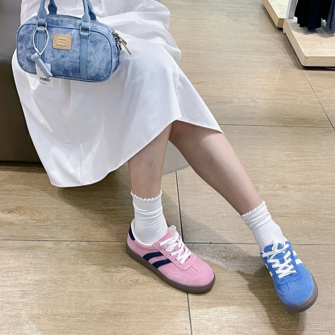 【商场专柜同款】2025年秋季新款复古板鞋厚底德训女鞋H14W25326