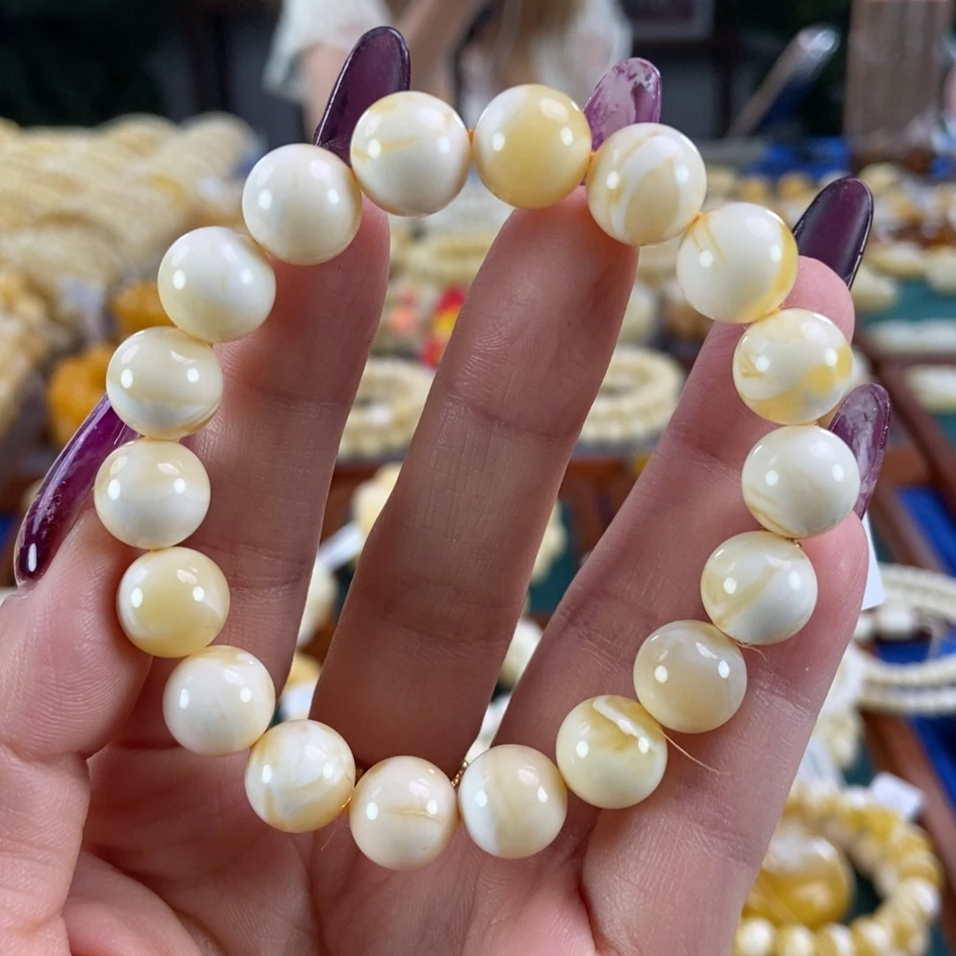 未镶嵌琥珀裸石10圆珠11.9