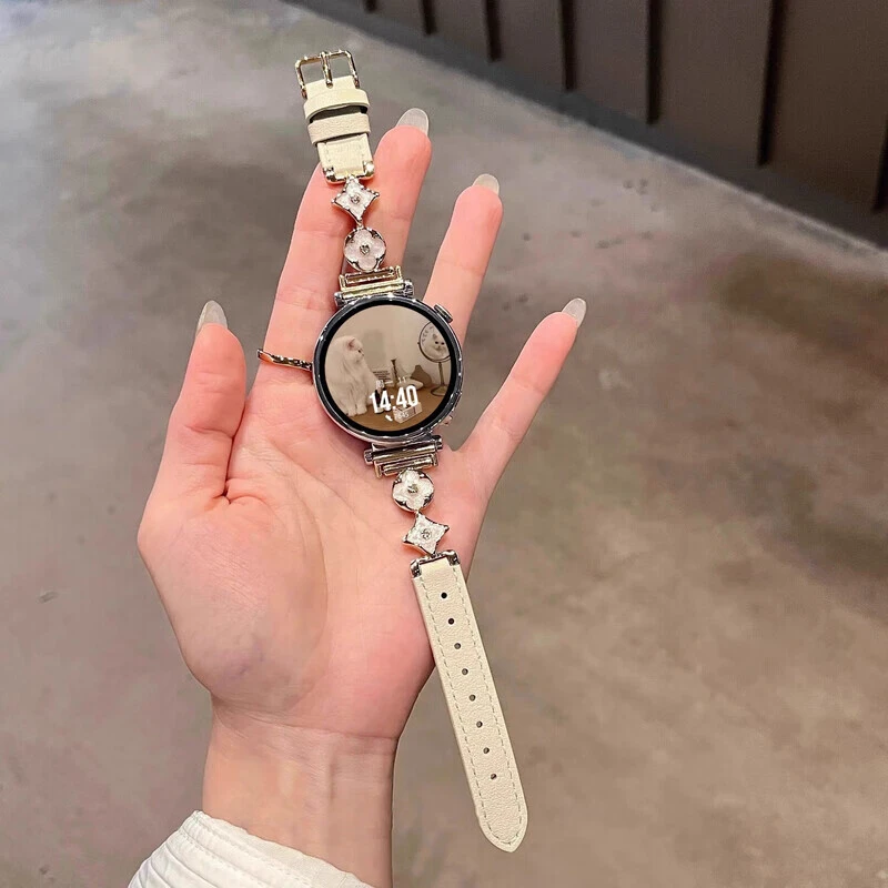 适用小米watch S4手表带S3/2/1/Pro四叶草金属拼皮腕带手环8/9pro
