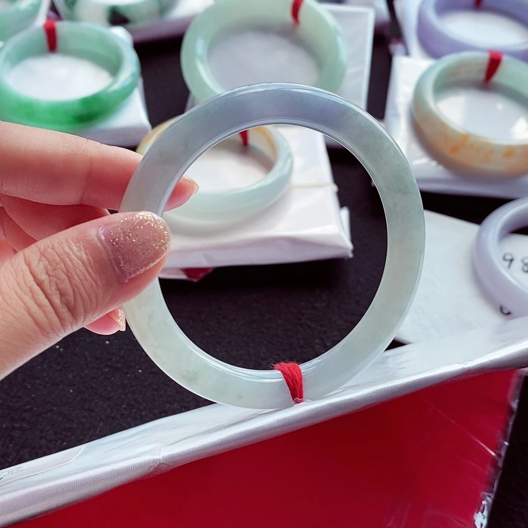 未镶嵌手镯翡翠58.5浓紫色美人条