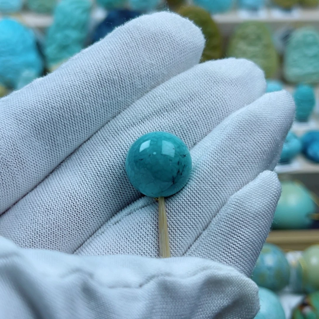 绿松石未镶嵌珠宝奇石14mm