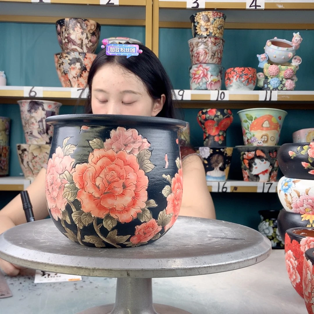 景德镇手工花盆880