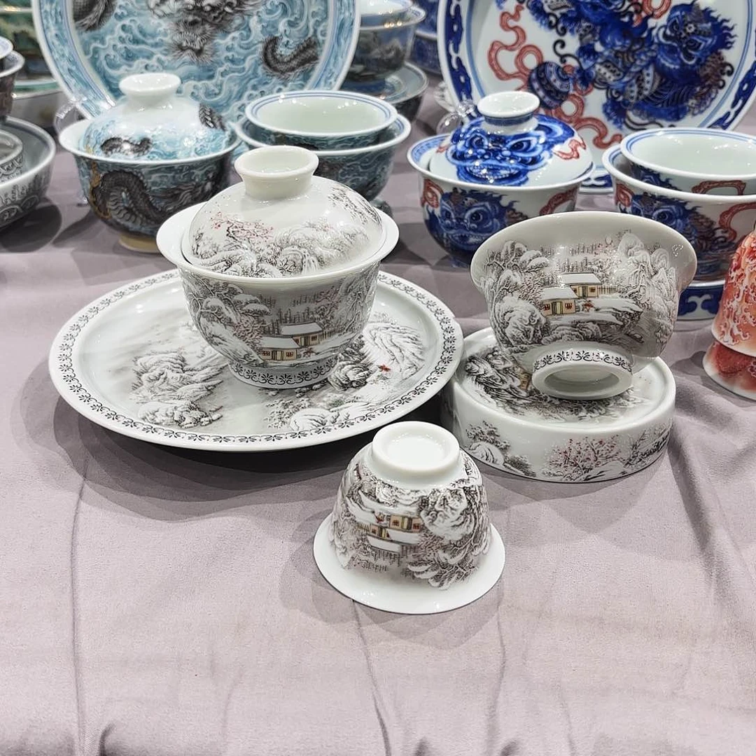 瓷片淡**然景德镇瓷器艺术