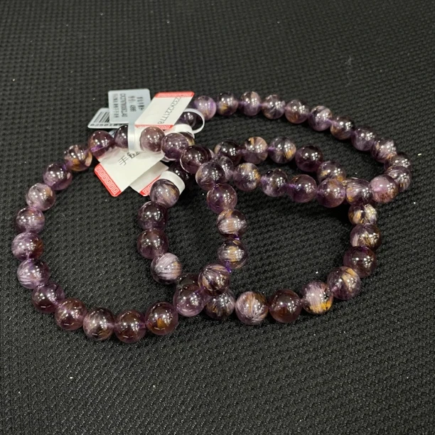 【书记甄选】天然紫钛单圈手链 多样性发一件 约9mm CK2767