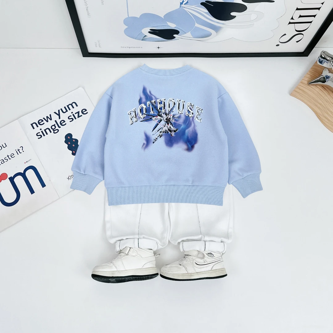 儿童卫衣长袖2025新款春装男童春秋上衣潮牌FB25024悠悠童话童装