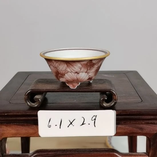 手工坯手绘青花釉下五彩
